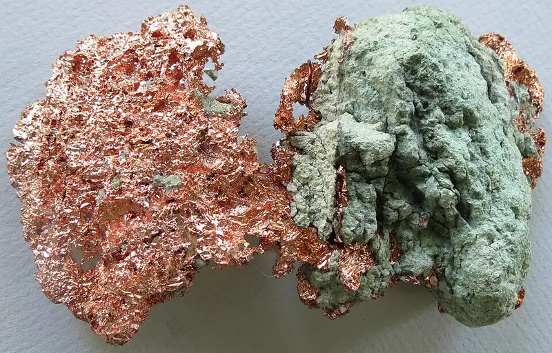 Native copper, Caledonia Mine, Ontonagon County