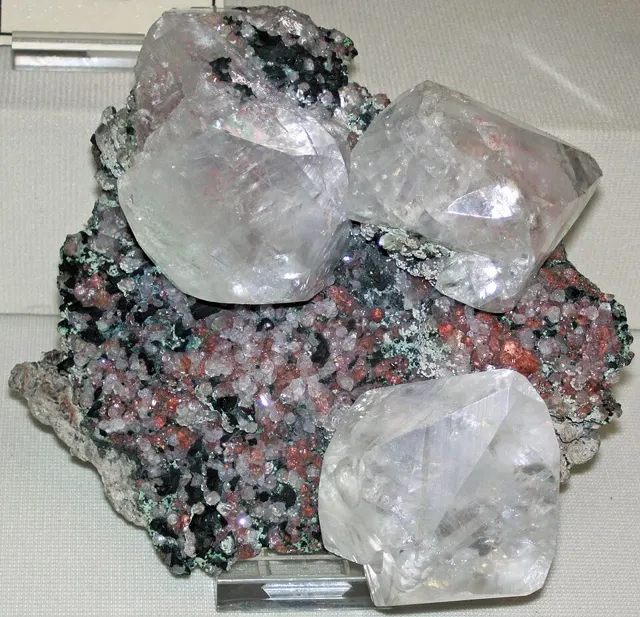 Calcite crystals with native copper and silver, Upper Peninsula
