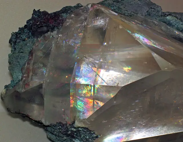 Calcite crystal with native copper, Upper Peninsula
