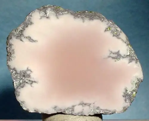Sawed and polished datolite nodule, Quincy Mine, Hancock, Houghton County