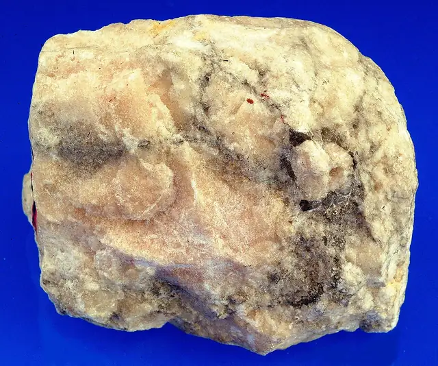 Alabaster, a fine-grained gypsum, from Michigan per the source description
