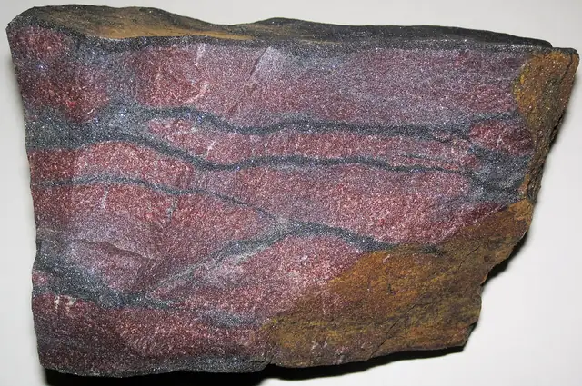 Banded iron formation, west of Michigamme