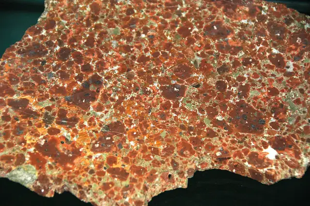 Felsite (rhyolite) conglomerate with copper, Kingston Mine, Keweenaw County